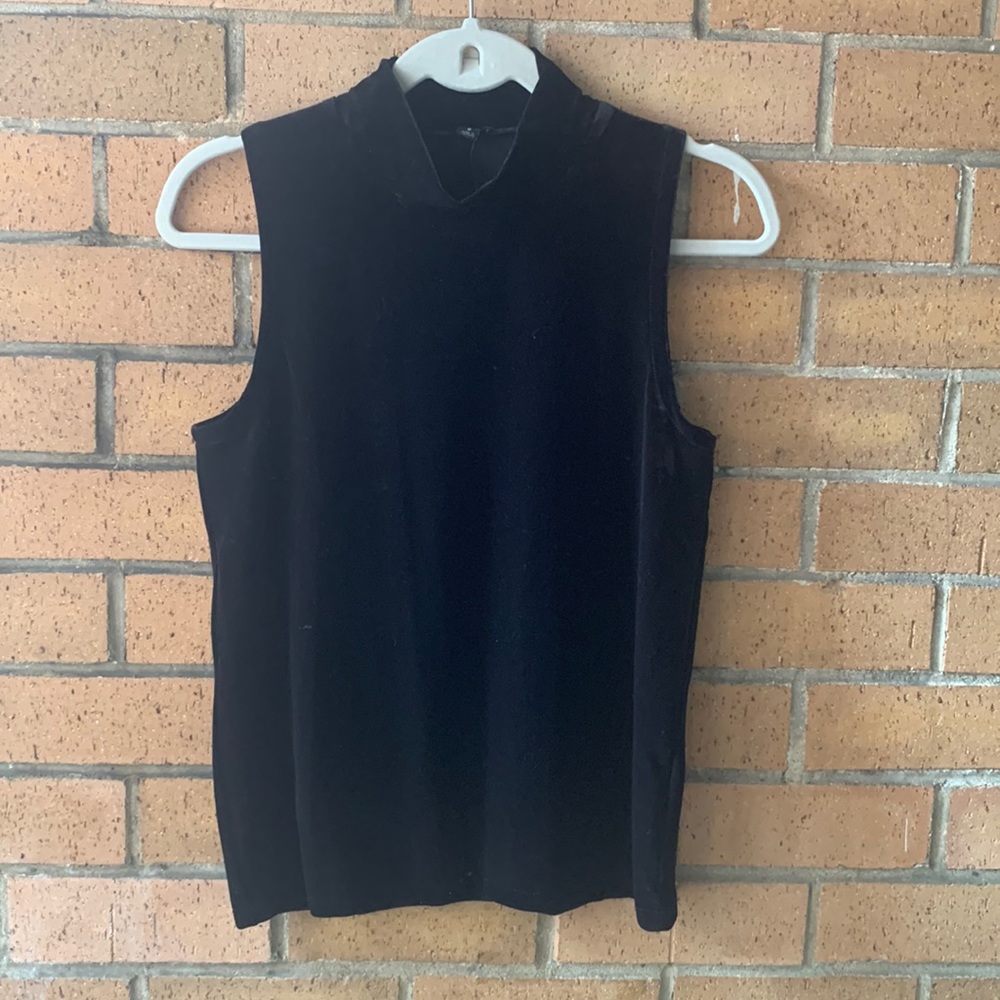 Jcrew new with tags black velvet high neck top
